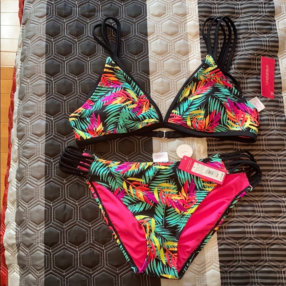 Xhilaration Tropical Bikini Bathing Suit
